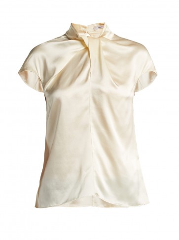 ERDEM Fianna cap-sleeved silk blouse ~ chic silky top