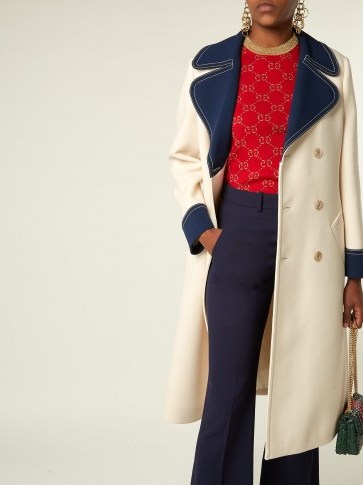GUCCI Gardenia wool coat ~ chic outerwear - flipped