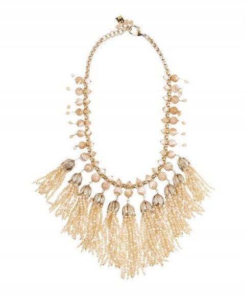 ROSANTICA Grillo Mop Beads Necklace – beaded statement jewellery - flipped