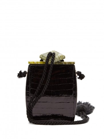 THE ROW Inrou tassel-trimmed clutch | mini croc-effect bags