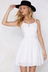 Nasty Gal Just a Threads-Up Broderie Anglaise Dress | cut-out back summer frock