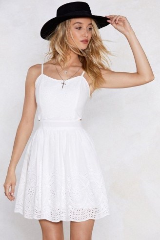 Nasty Gal Just a Threads-Up Broderie Anglaise Dress | cut-out back summer frock - flipped