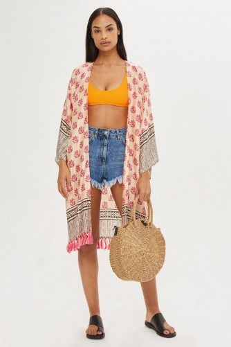 Topshop Key To Freedom Silk Kimono | oriental style summer cover-up - flipped