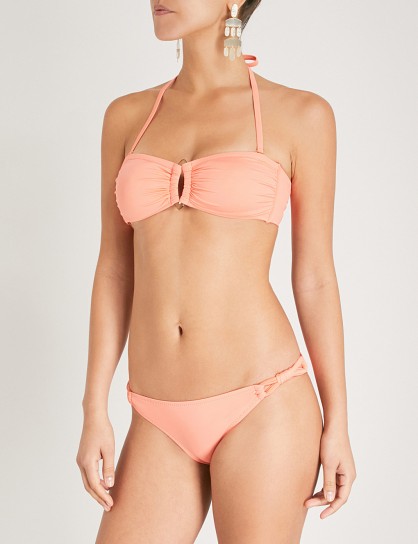 LAZUL Luana bandeau bikini top Enea apricot – halter swimwear