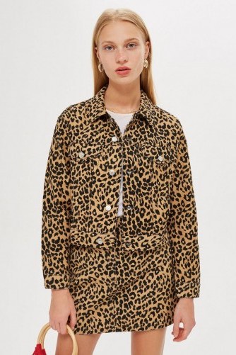 Topshop Leopard Fitted Denim Jacket | animal prints | casual galm - flipped
