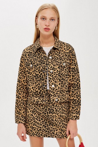 Topshop Leopard Fitted Denim Jacket | animal prints | casual galm