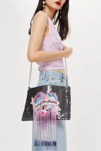 Topshop ‘Living The Dream’ Cross Body Bag | sequined bags