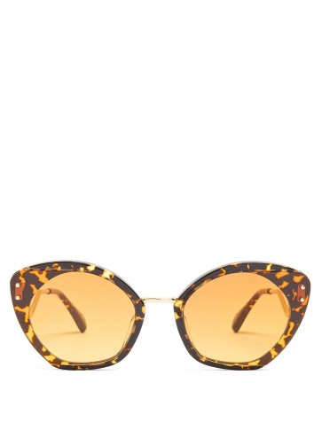 KALEOS Lord tonal-brown tortoiseshell acetate sunglasses ~ large cateye sunnies