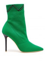 MALONE SOULIERS Mariah sock ankle boots in green