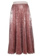 Msgm Pink Sequined Skirt ~ metallic luxe