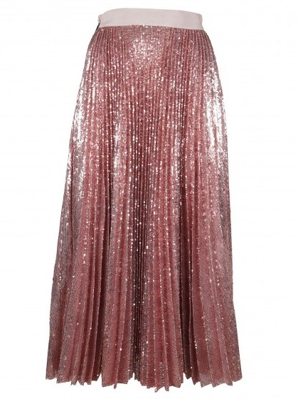Msgm Pink Sequined Skirt ~ metallic luxe - flipped