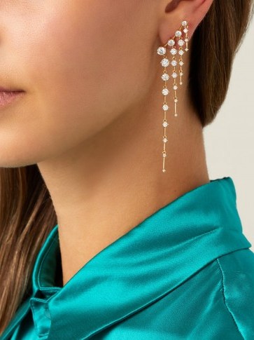 FERNANDO JORGE Multi Sequence 18kt gold & diamond earrings ~ luxe ear crawlers - flipped