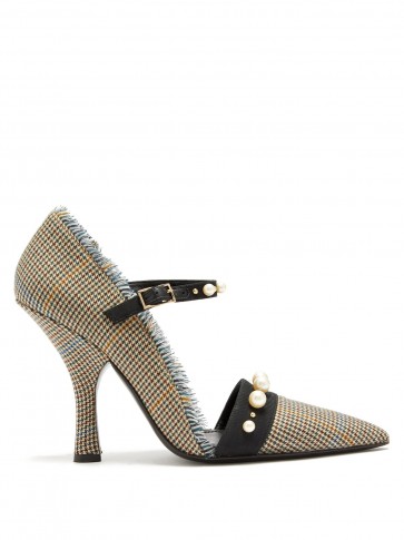 ERDEM Mya houndstooth check pumps ~ chic shoes