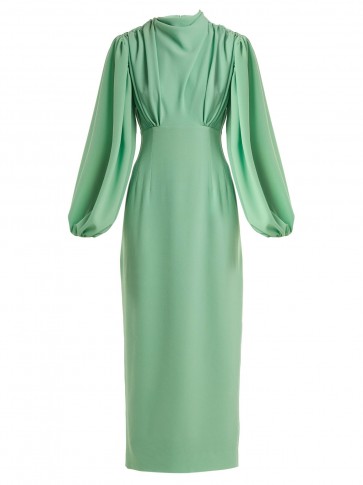 EMILIA WICKSTEAD Niamh mint-green stretch-crepe pencil dress ~ elegant vintage style