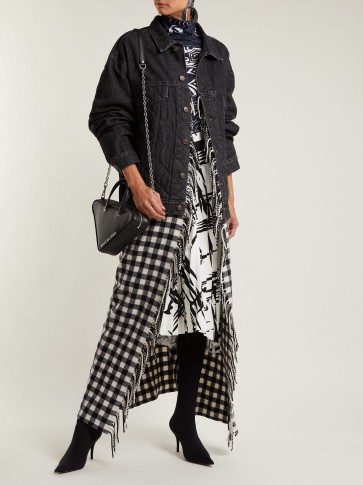 BALENCIAGA Quilted-denim scarf coat ~ contemporary clothing