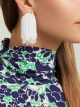 VANDA JACINTHO White Shower crystal earrings ~ chic jewellery