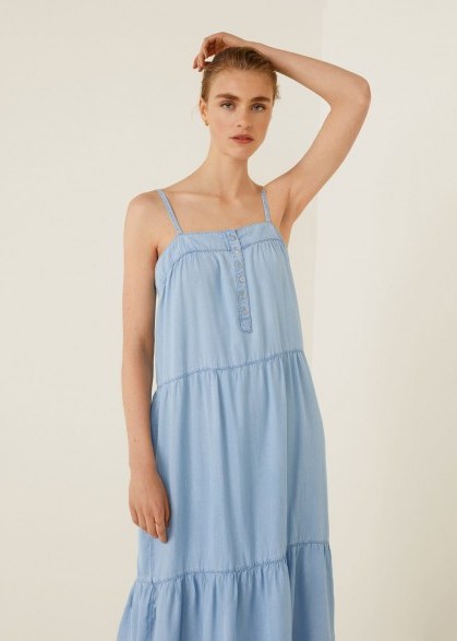 MANGO Soft denim dress | denim inspired summer maxi - flipped