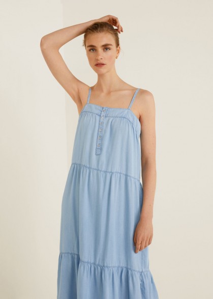 MANGO Soft denim dress | denim inspired summer maxi
