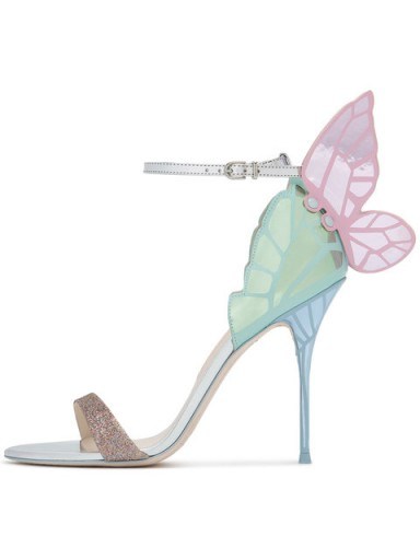 SOPHIA WEBSTER Pastel chiara butterfly 100 leather sandals - flipped