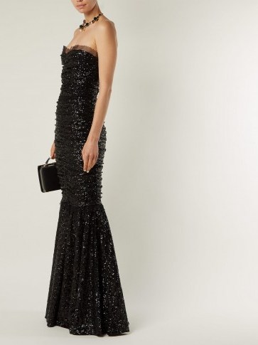 DOLCE & GABBANA Strapless fishtail sequin-embellished gown ~ event glamour ~ beautiful Italian clothing - flipped