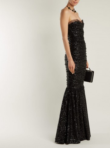 DOLCE & GABBANA Strapless fishtail sequin-embellished gown ~ event glamour ~ beautiful Italian clothing