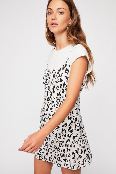 Intimately Top It Off Printed Slip at Free People | animal print cami dress - flipped