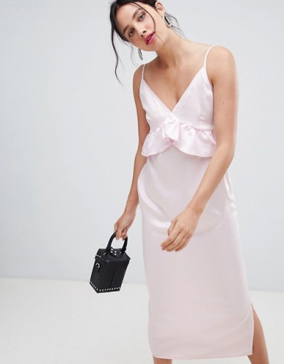 Vero Moda Frill Detail Cami Dress Lilac Snow – ruffle front slip