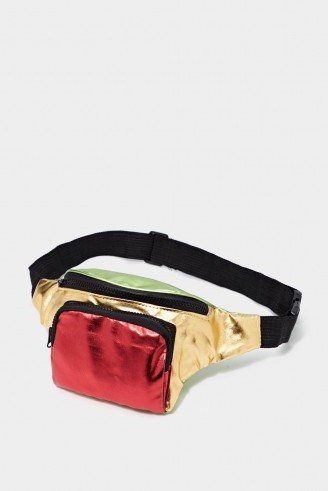 NASTY GAL WANT Glow For It Metallic Fanny Pack | multicoloured bum bag - flipped
