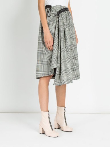 AALTO checkered skirt black/white check / draped skirts - flipped