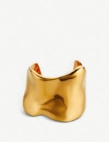 ALEXANDER MCQUEEN Molten gold-toned cuff – luxe fashion jewellery