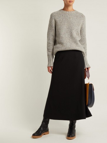 GABRIELA HEARST Ana grey cashmere crew neck sweater ~ essential autumn knitwear