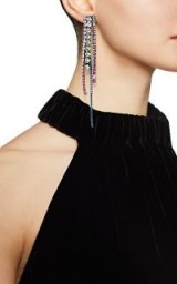 AREA Crystal Strand Chandelier Earrings ~ dramatic evening jewellery