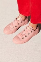 Converse Big Eyelets Velvet Low Top Chuck in Rust Pink / sports luxe sneakers