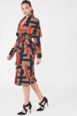 Lavish Alice cape overlay wool coat | printed coats | autumn colours