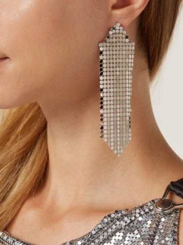 PACO RABANNE Chainmail single earring ~ evening glamour - flipped