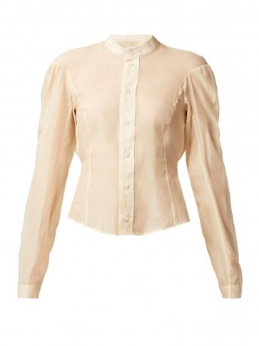 LEMAIRE Cotton and silk-blend panelled blouse ~ Edwardian style clothing ~ vintage look - flipped