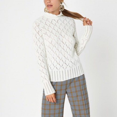 River Island Cream knit turtle neck jumper | neutral knits - flipped