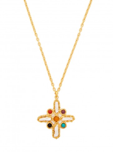 SYLVIA TOLEDANO Croix Baroque embellished cross pendant necklace ~ large jewelled crosses