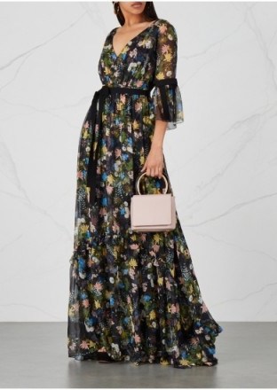 ERDEM Petunia floral-print tiered silk gown ~ feminine summer event look - flipped