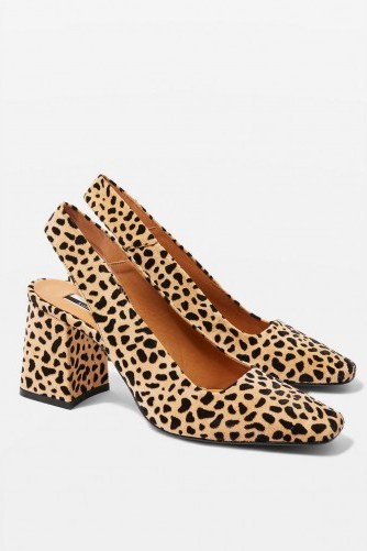 Topshop Gainor Slingback Shoes in True Leopard | animal print slingbacks - flipped