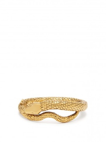 AURÉLIE BIDERMANN Gold-plated snake bracelet ~ statement jewellery - flipped