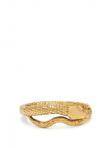 AURÉLIE BIDERMANN Gold-plated snake bracelet ~ statement jewellery