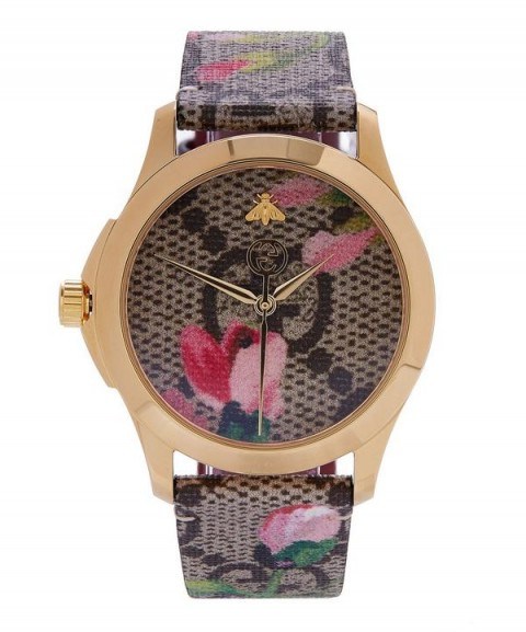 GUCCI G-Timeless Floral Logo Watch | feminine accessory - flipped