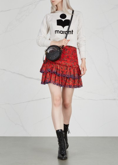 ISABEL MARANT ÉTOILE Naomi printed red cotton mini skirt ~ boho style clothing