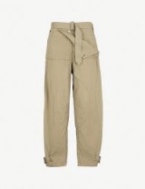 JW ANDERSON Pocket-panel straight-leg cotton-drill cargo trousers in khaki | utility pants