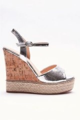 IN THE STYLE KIMME SILVER METALLIC WEDGES – summer wedge sandals
