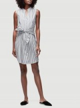 FRAME Knot Stripe Dress in Noir Multi | essential summer shirt dresses