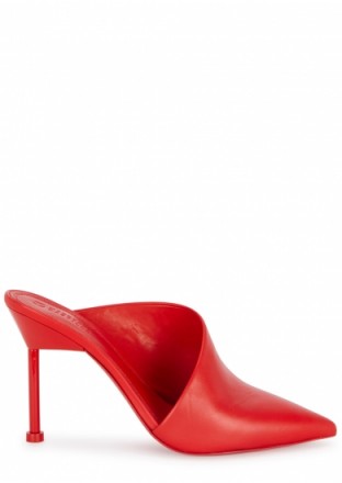 MERCEDES CASTILLO Emiko red leather mules ~ contemporary design