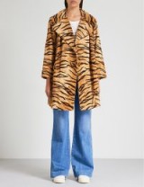 M.i.h Jeans x Bay Garnett Golborne Road Vintage tiger-print faux-fur coat in beige | autumn outerwear