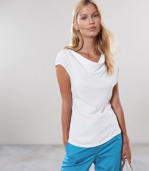 REISS MIREN BATWING TOP OFF WHITE ~ luxe wardrobe essential - flipped